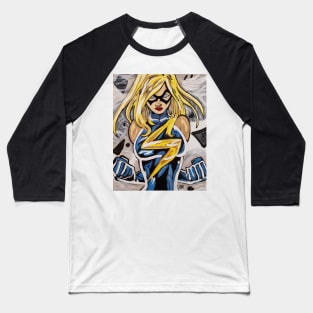 Ms. Marvel by Scott Hulderson Baseball T-Shirt